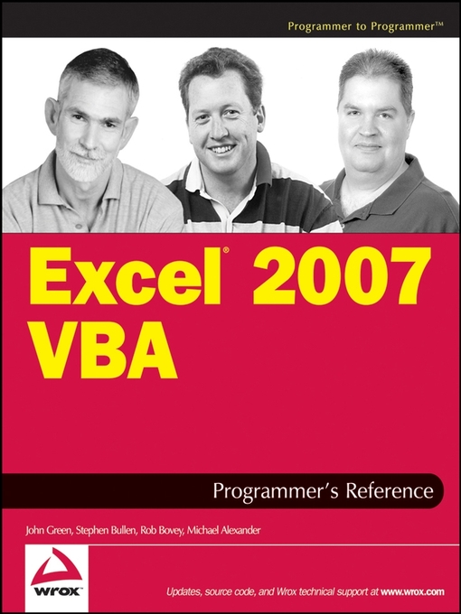 Title details for Excel 2007 VBA Programmer's Reference by John Green - Available
